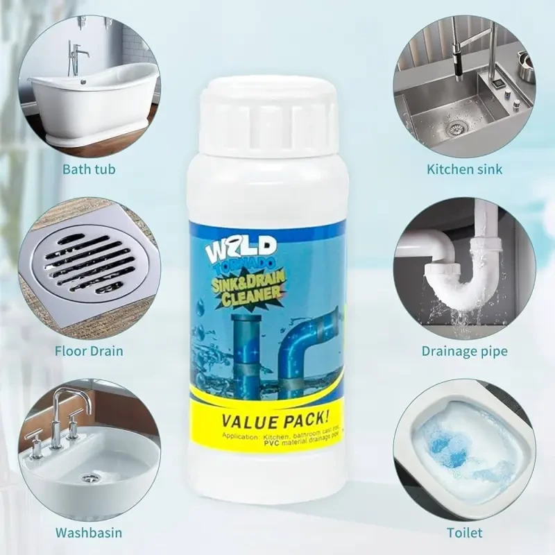 Powerful sink and drain cleaner